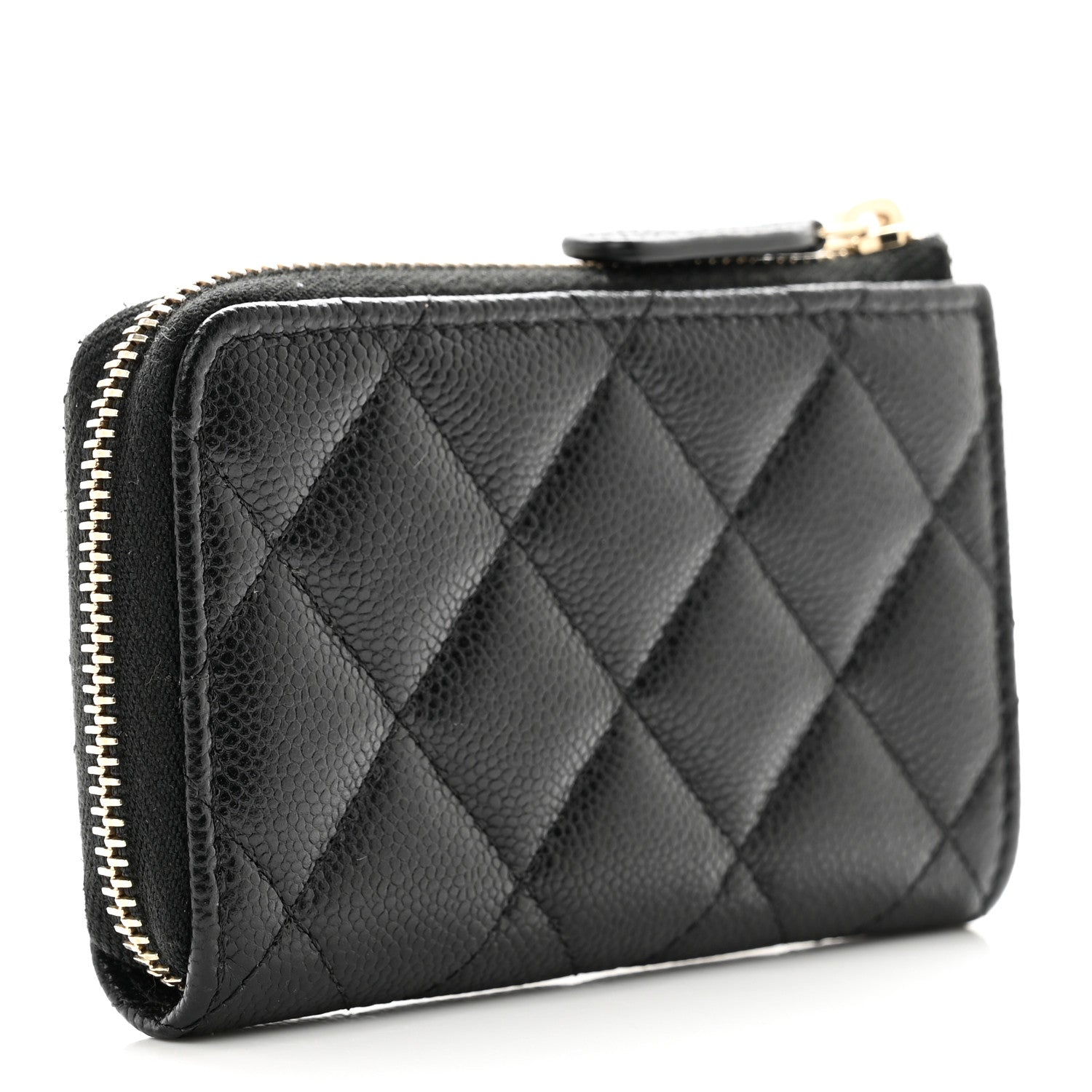 Chanel Caviar Quilted Zipped Key Holder Case Black 3 of 8
