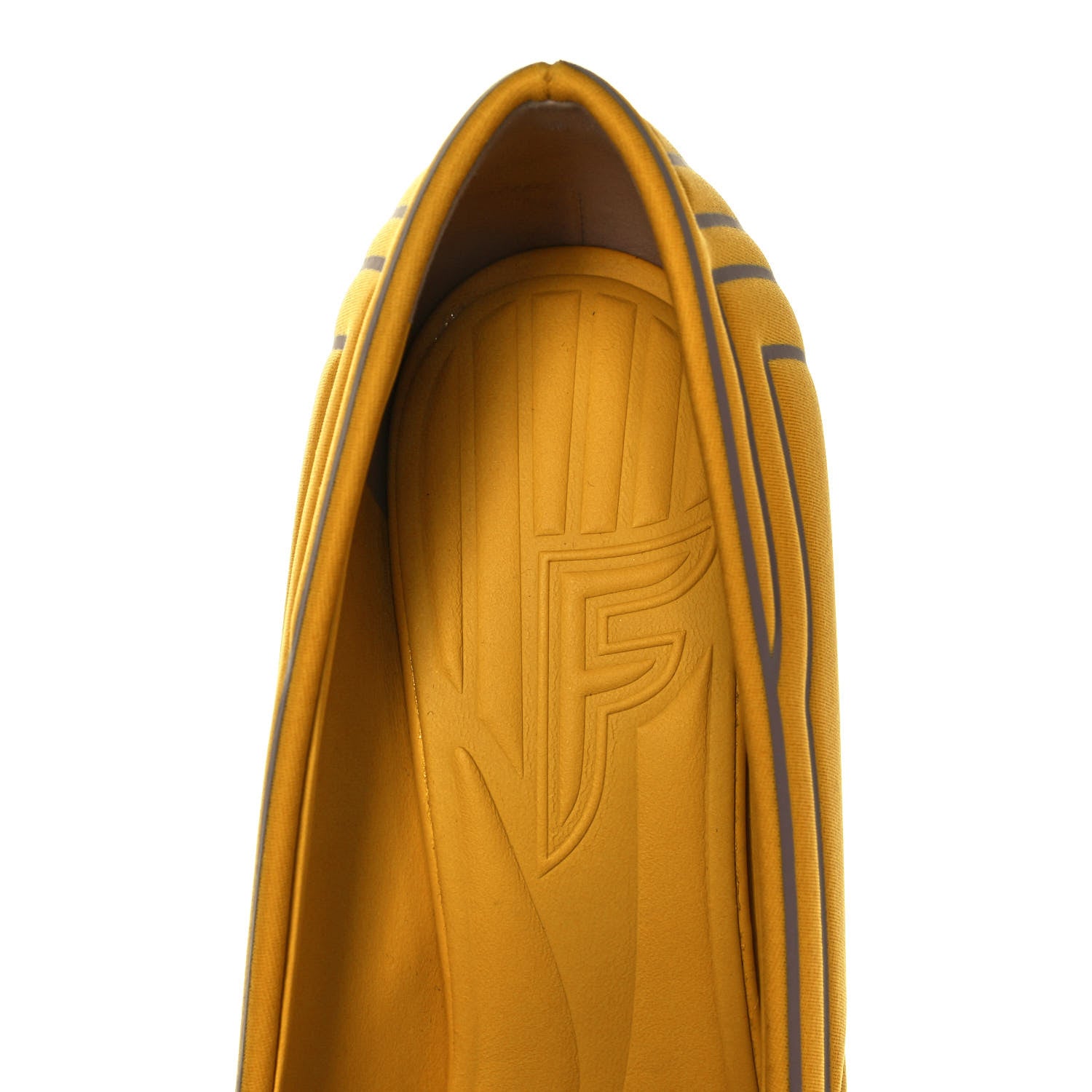 Fendi Stretch Fabric FFreedom Decollette Pumps 36 Rabat Desert 7 of 7
