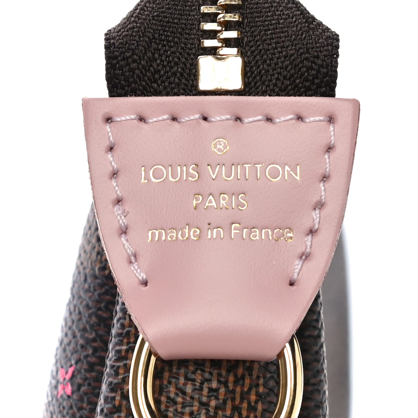 Damier Ebene 2020 Christmas Animation Big Wheel Mini Pochette Accessories Rose Ballerine