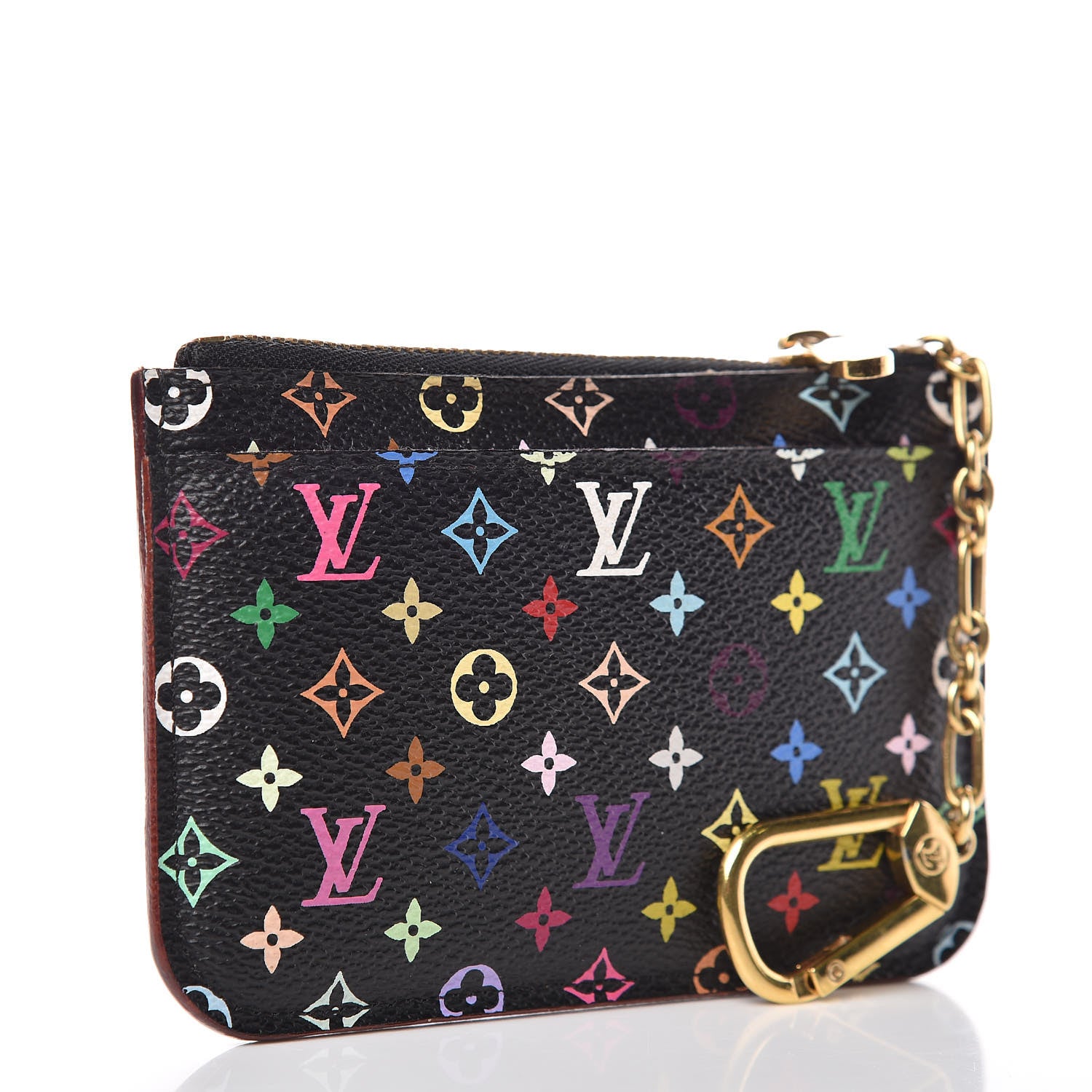 Louis Vuitton Monogram Multicolor Key Pouch Black Grenade 3 of 7