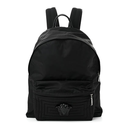 Versace Nylon Palazzo Medusa Backpack Black 1 of 9