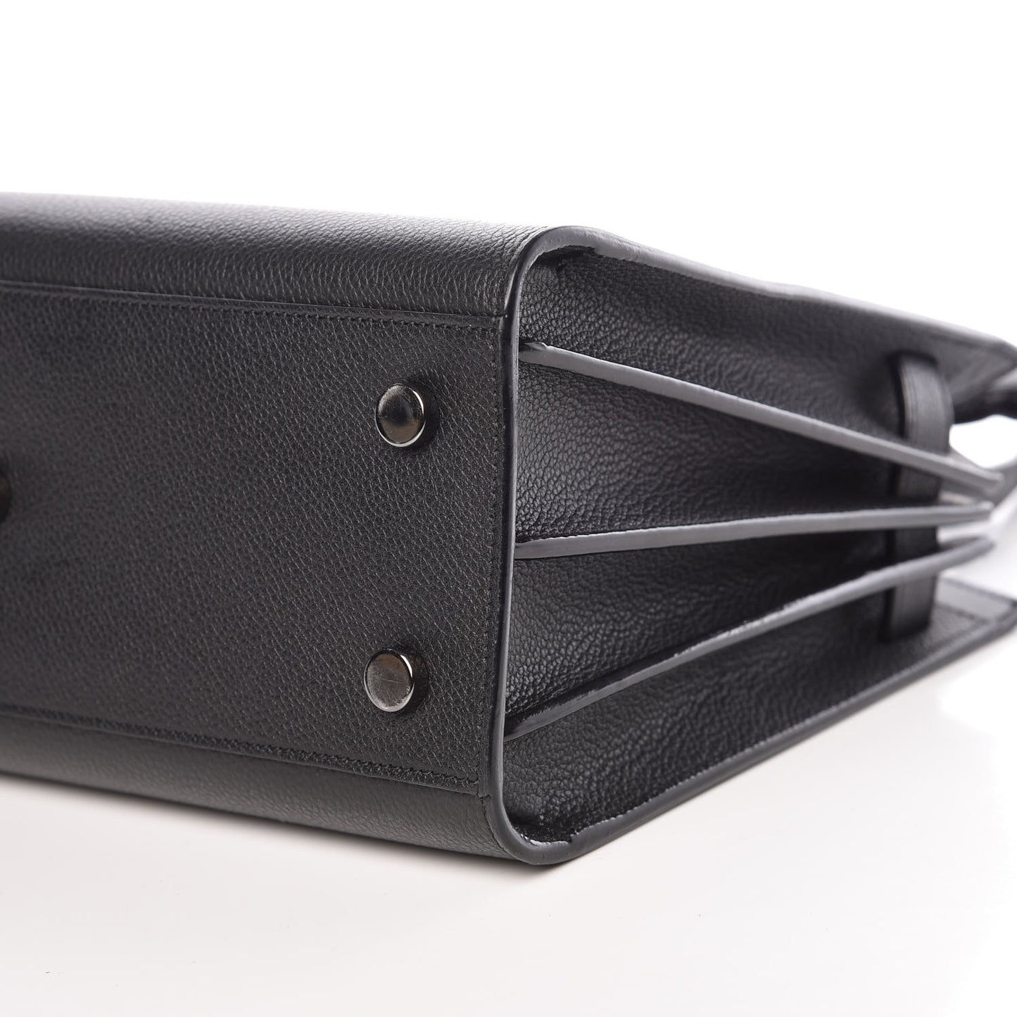 Grained Calfskin Baby Sac De Jour Black