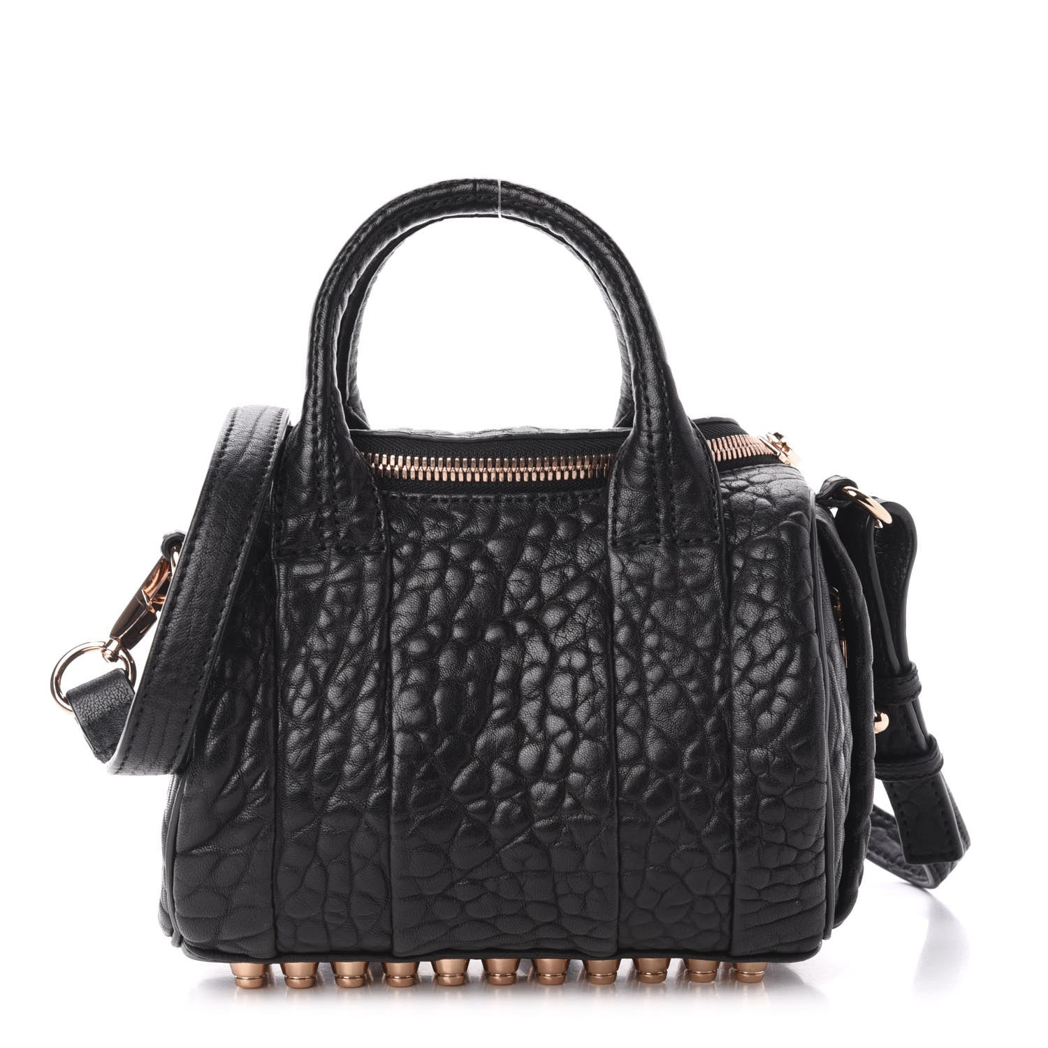 Alexander Wang Pebbled Lambskin Mini Rockie Black Rose Gold Hardware 1 of 9