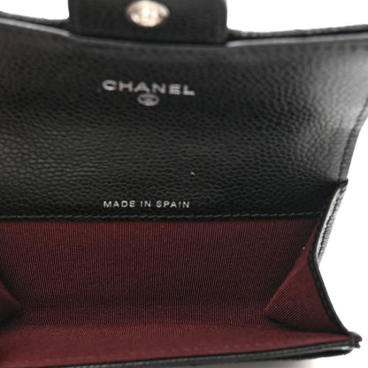 Chanel Caviar Quilted Flap Card Holder Wallet Black 5 of 9
