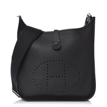 Hermes Taurillon Clemence Evelyne III PM Black 1 of 9