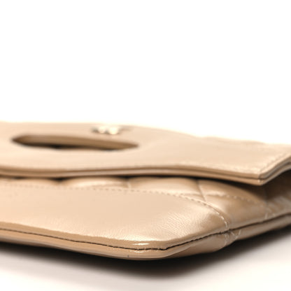 Chanel Shiny Lambskin Quilted 31 Clutch Beige 10 of 11