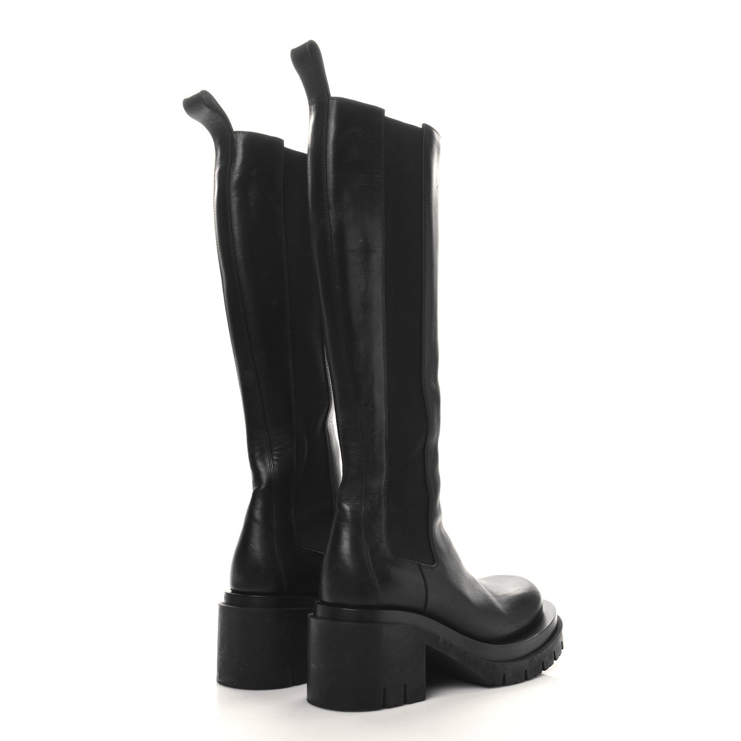 Bottega Veneta Calfskin The Lug Chelsea 30/70mm Tall Boots 37.5 Black 4 of 7