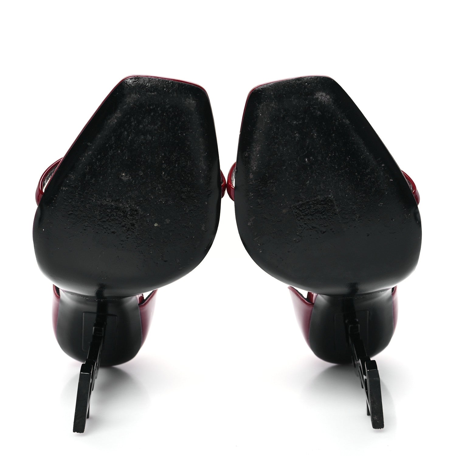 Saint Laurent Patent Calfskin Opyum 110 Sandals 41 Red 6 of 10