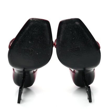 Saint Laurent Patent Calfskin Opyum 110 Sandals 41 Red 6 of 10