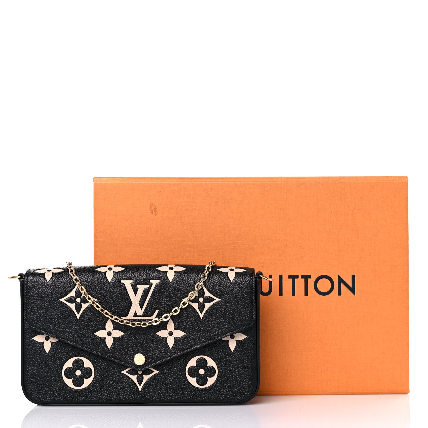 Louis Vuitton Empreinte Monogram Giant Felicie Pochette Black Beige 13 of 13