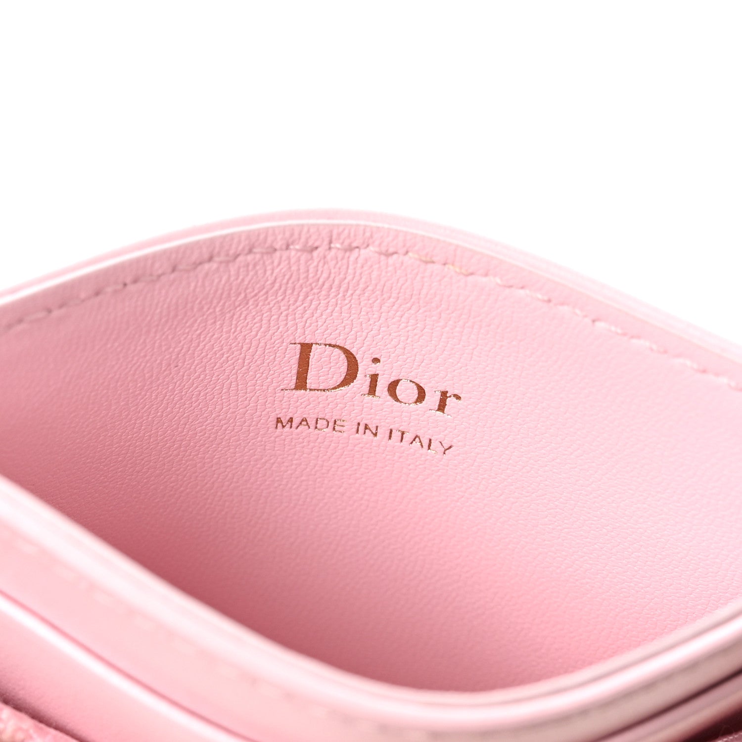 Christian Dior Calfskin Technical Fabric Oblique Lace Freesia Card Holder Pink 6 of 7