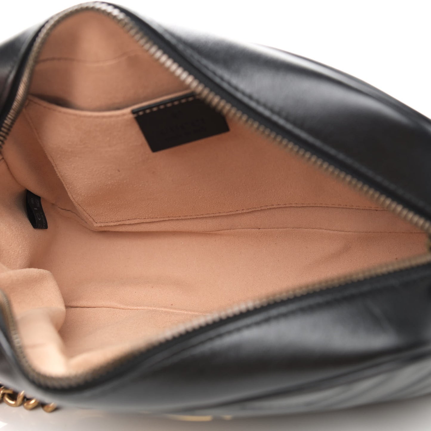 Calfskin Matelasse Small GG Marmont Chain Shoulder Bag Black