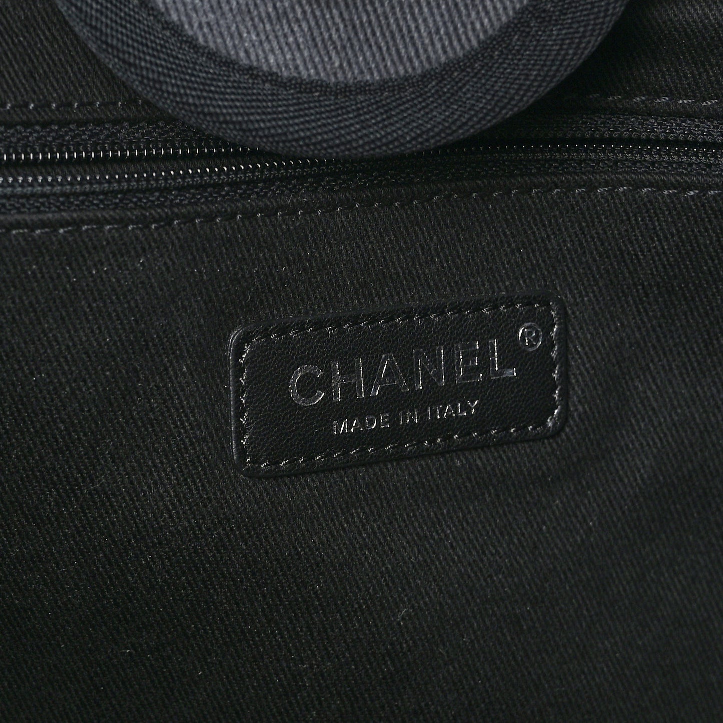 Canvas Sequin Medium Deauville Tote Charcoal