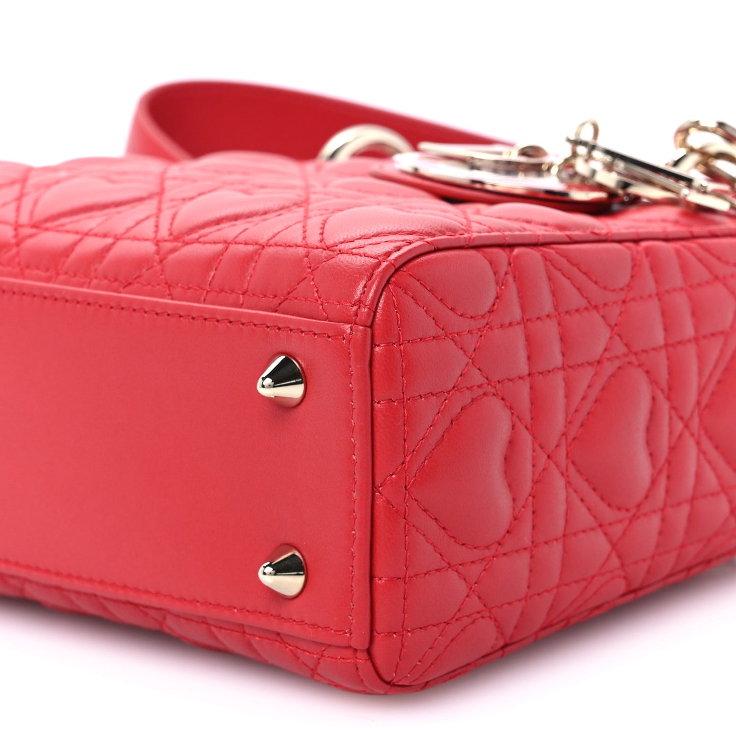 Lambskin Cannage Dioramour Small My ABCDior Lady Dior Spicy Red