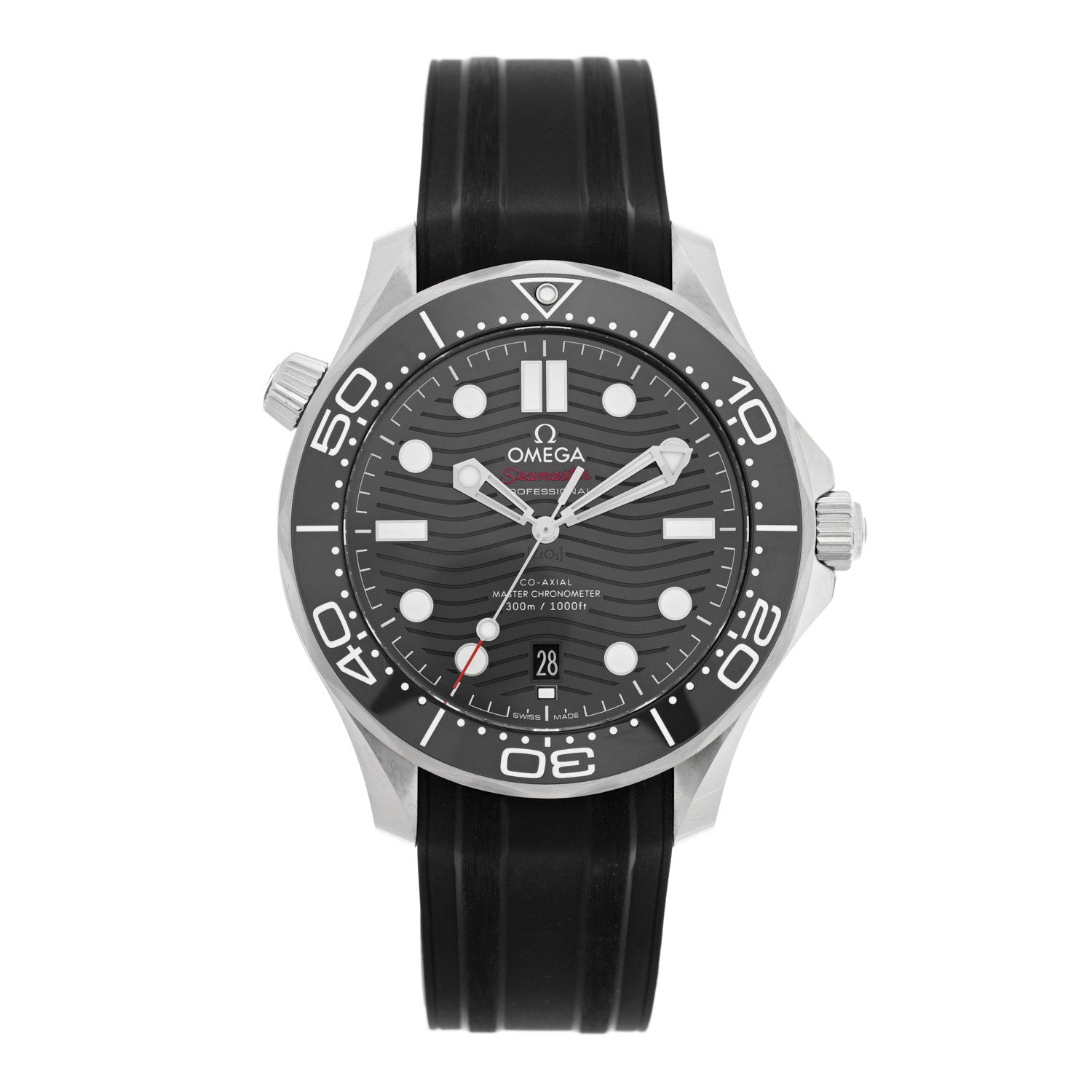 Omega Stainless Steel Rubber 42mm Seamaster Diver 300M Co-Axial Master Chronometer Automatic Watch Black 210.32.42.20.01.001 1 of 5
