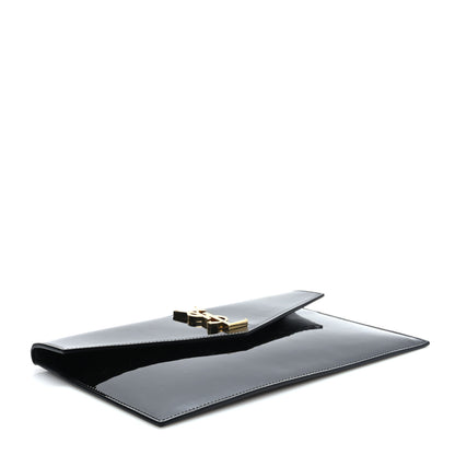 Saint Laurent Patent Calfskin Monogram Uptown Clutch Black 4 of 6