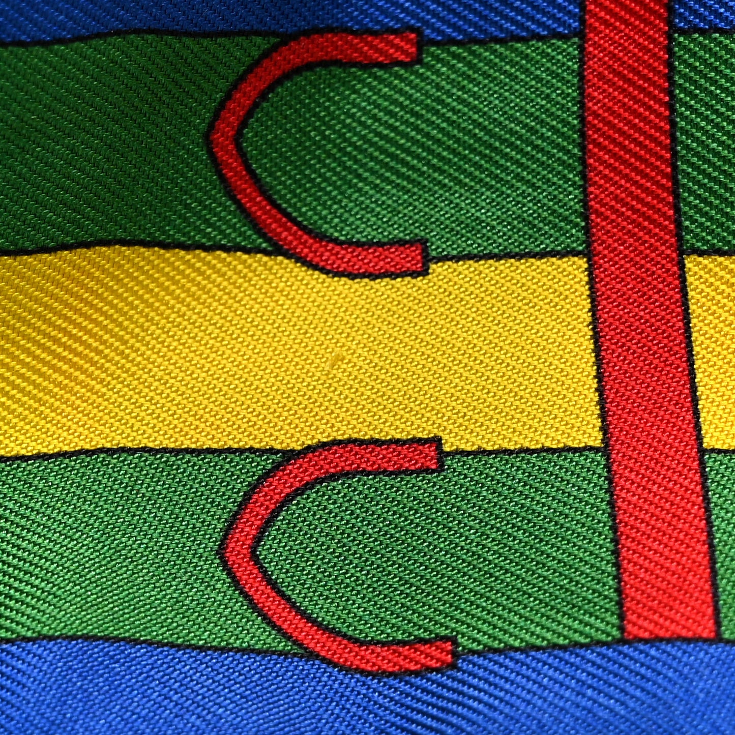 Silk Rocabar Twilly Bleu Royal Jaune Vert