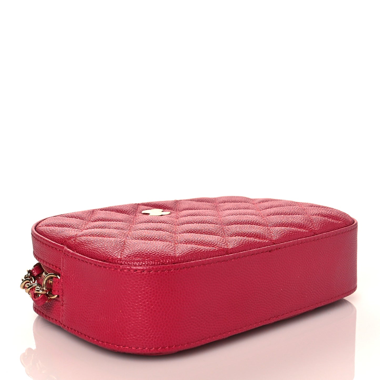 Caviar Quilted Camera Case Dark Pink
