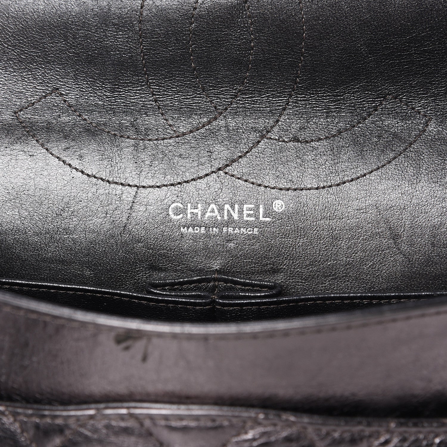 Chanel Metallic Aged Calfskin Quilted 2.55 Reissue 227 Flap Dark Silver 6 of 21