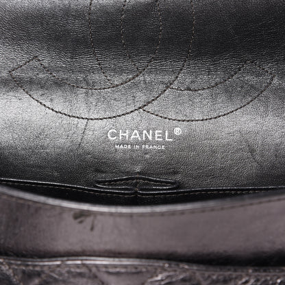 Chanel Metallic Aged Calfskin Quilted 2.55 Reissue 227 Flap Dark Silver 6 of 21