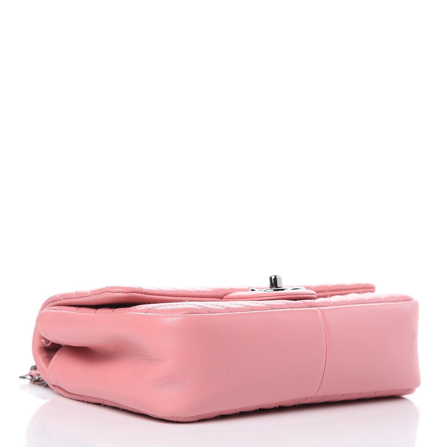 Lambskin Quilted Small CC Crossing Flap Pink