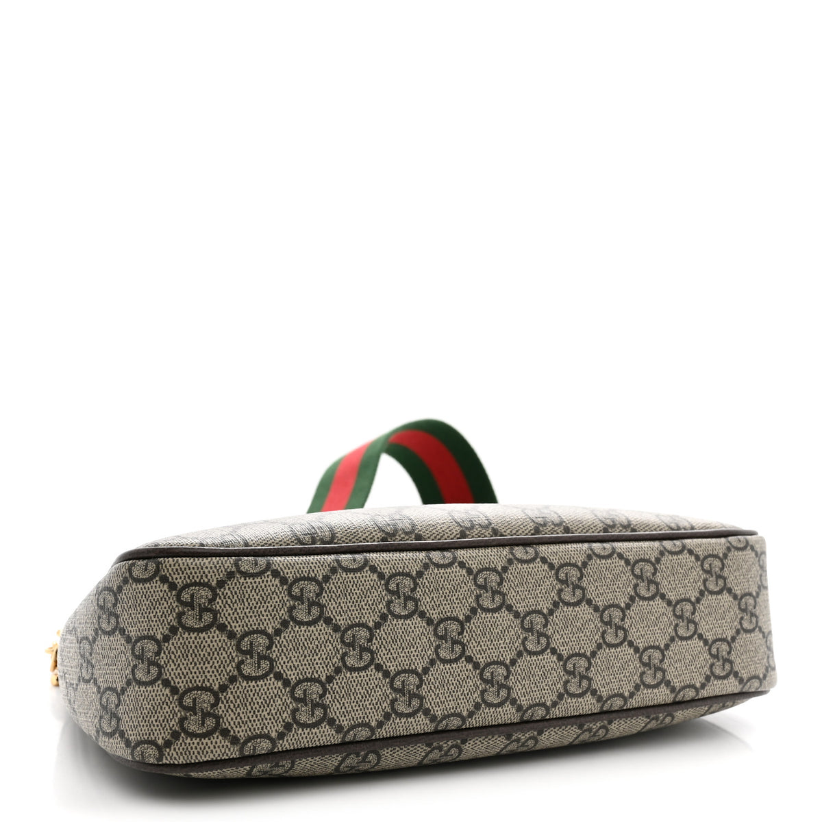 Gucci GG Supreme Monogram Textured Dollar Calfskin Web Small Ophidia GG Handbag Beige Ebony New Acero 4 of 10