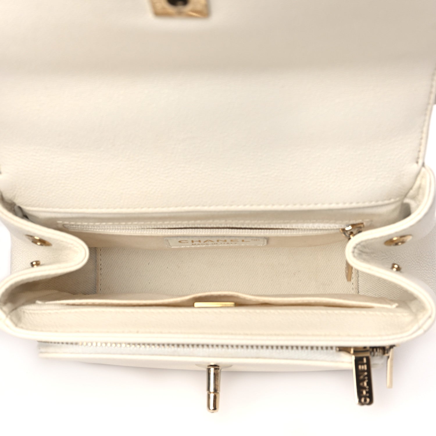 Chanel Caviar Quilted Small Business Affinity Flap White 5 of 10