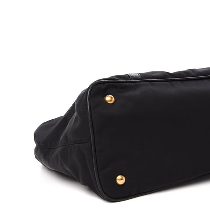 Prada Tessuto Nylon Vitello Daino Tote Black 8 of 10