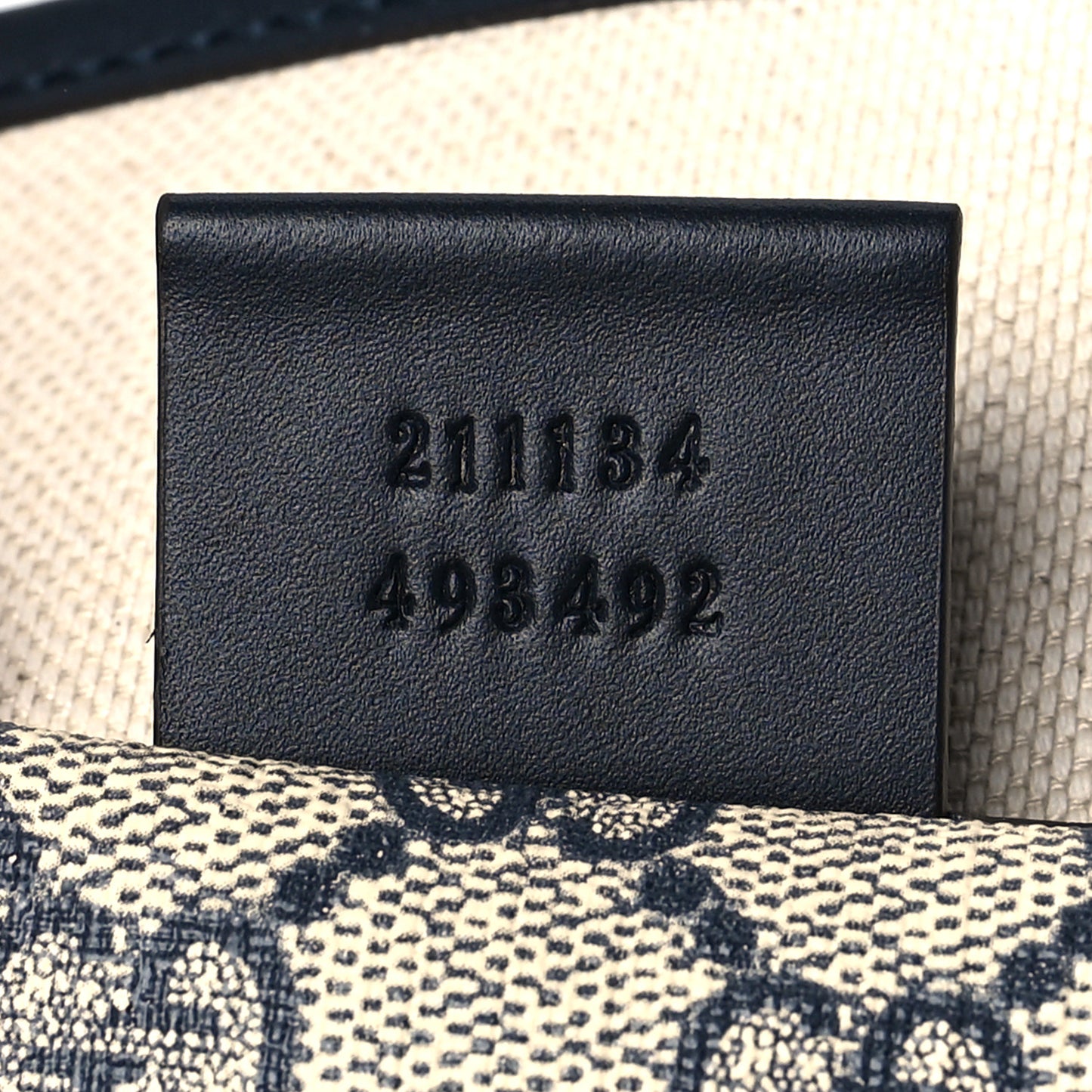 GG Plus Monogram Medium Signature Web Loop Tote Navy