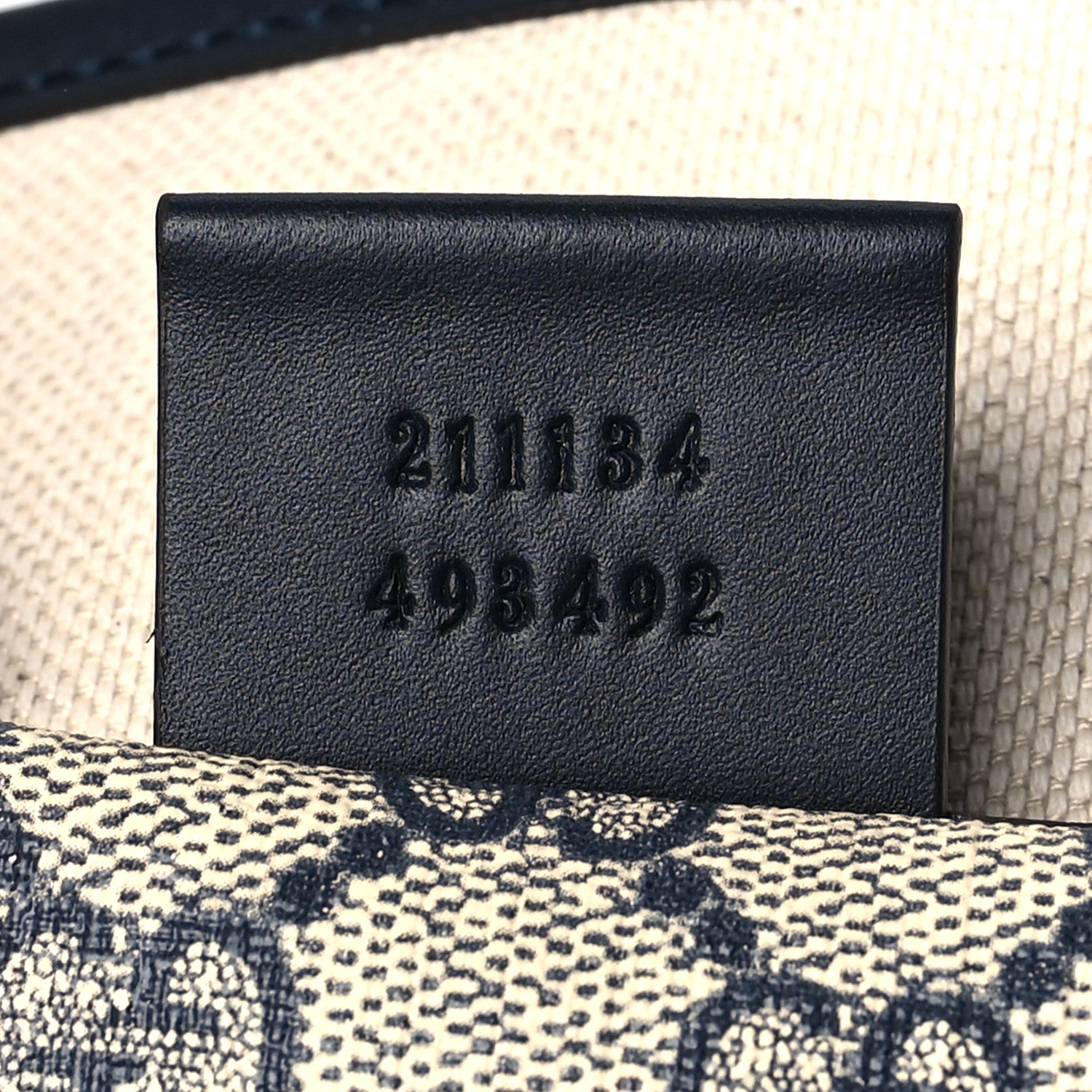Gucci GG Plus Monogram Medium Signature Web Loop Tote Navy 7 of 9