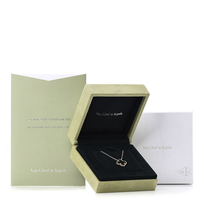 Van Cleef & Arpels 18K Rose Gold Gray Mother of Pearl Vintage Alhambra Pendant Necklace 7 of 7