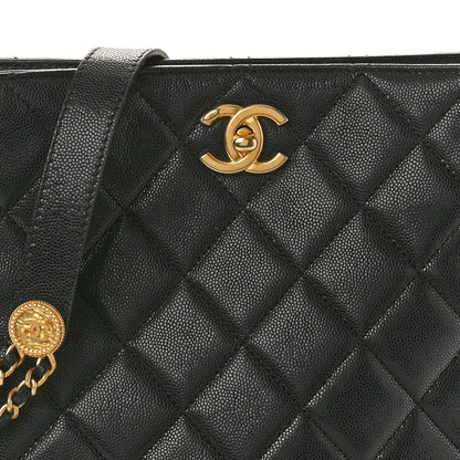 Chanel Caviar Quilted Twist Your Buttons Hobo Black 8 of 10