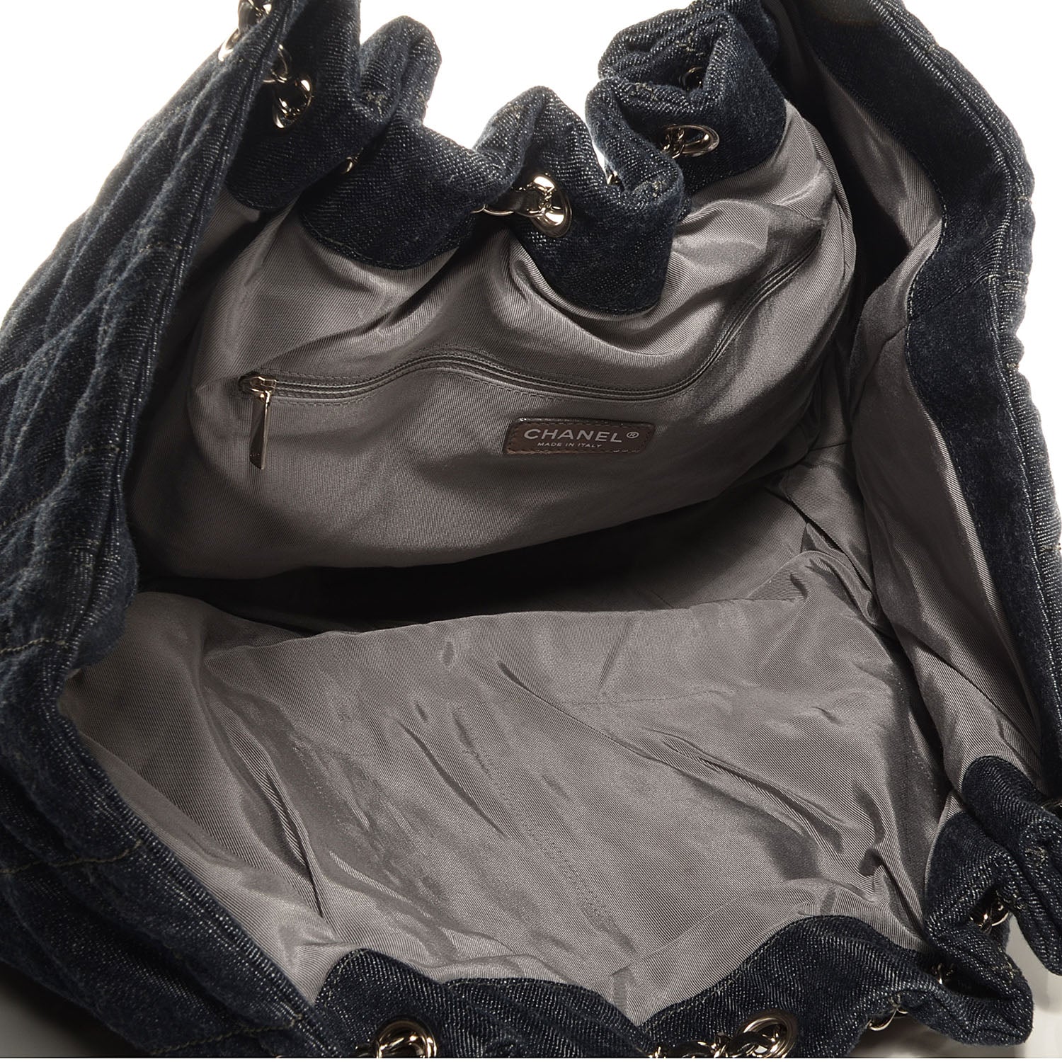 Chanel Denim Quilted Stretch Spirit Large Cabas Tote Blue 5 of 6