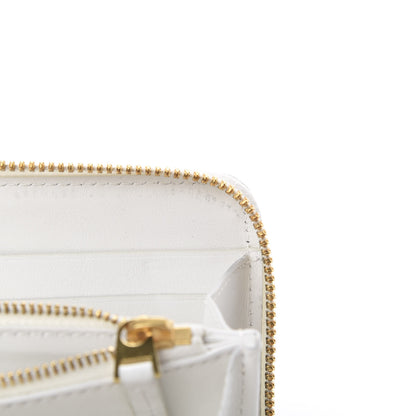 Bottega Veneta Calfskin Intrecciato Zip Around Wallet White 7 of 8