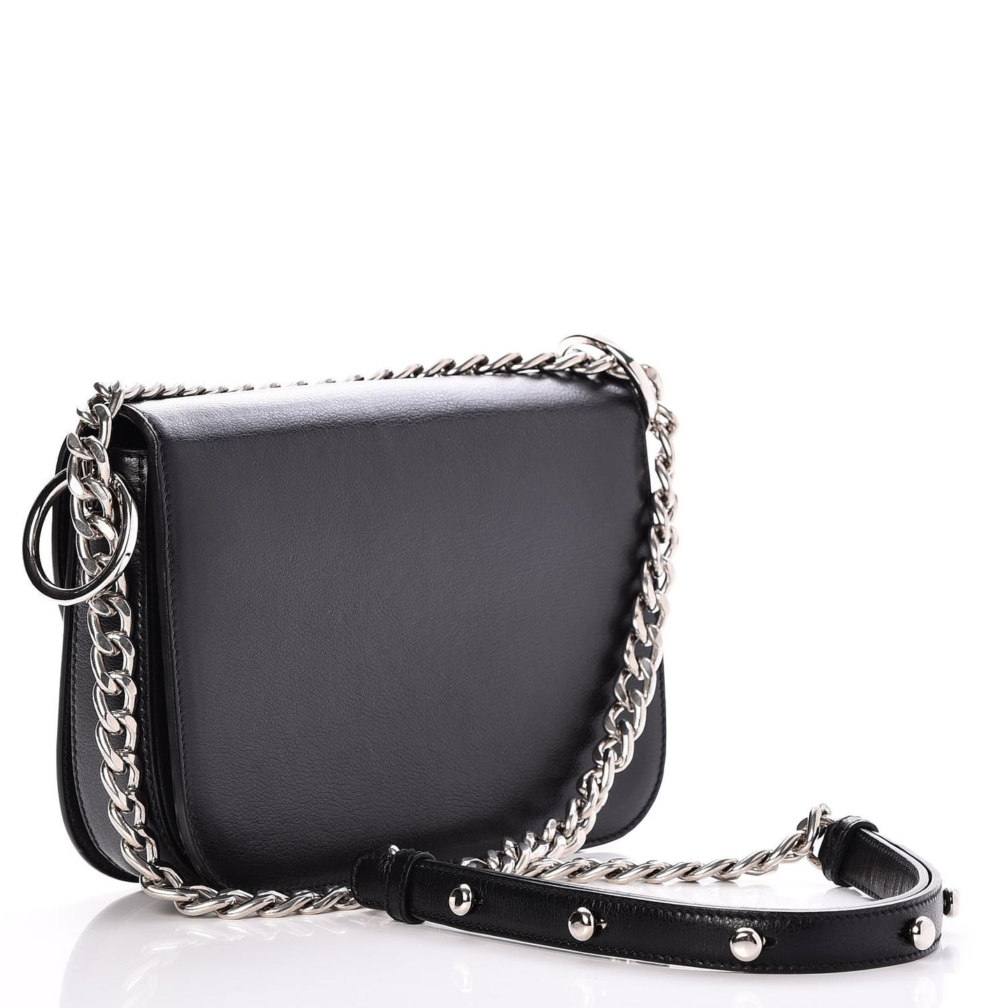 Glace Calfskin Arcade Crossbody Bag Black