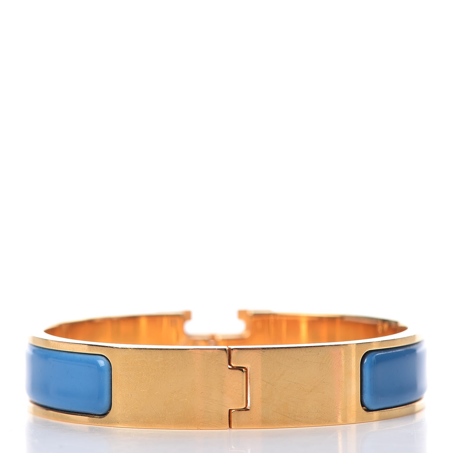 Hermes Enamel Narrow Clic Clac H Bracelet PM Bleu Azure 3 of 4