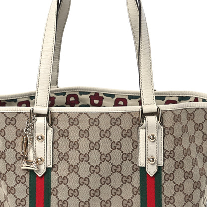 Gucci Monogram Medium Jolicoeur Tote White 8 of 11