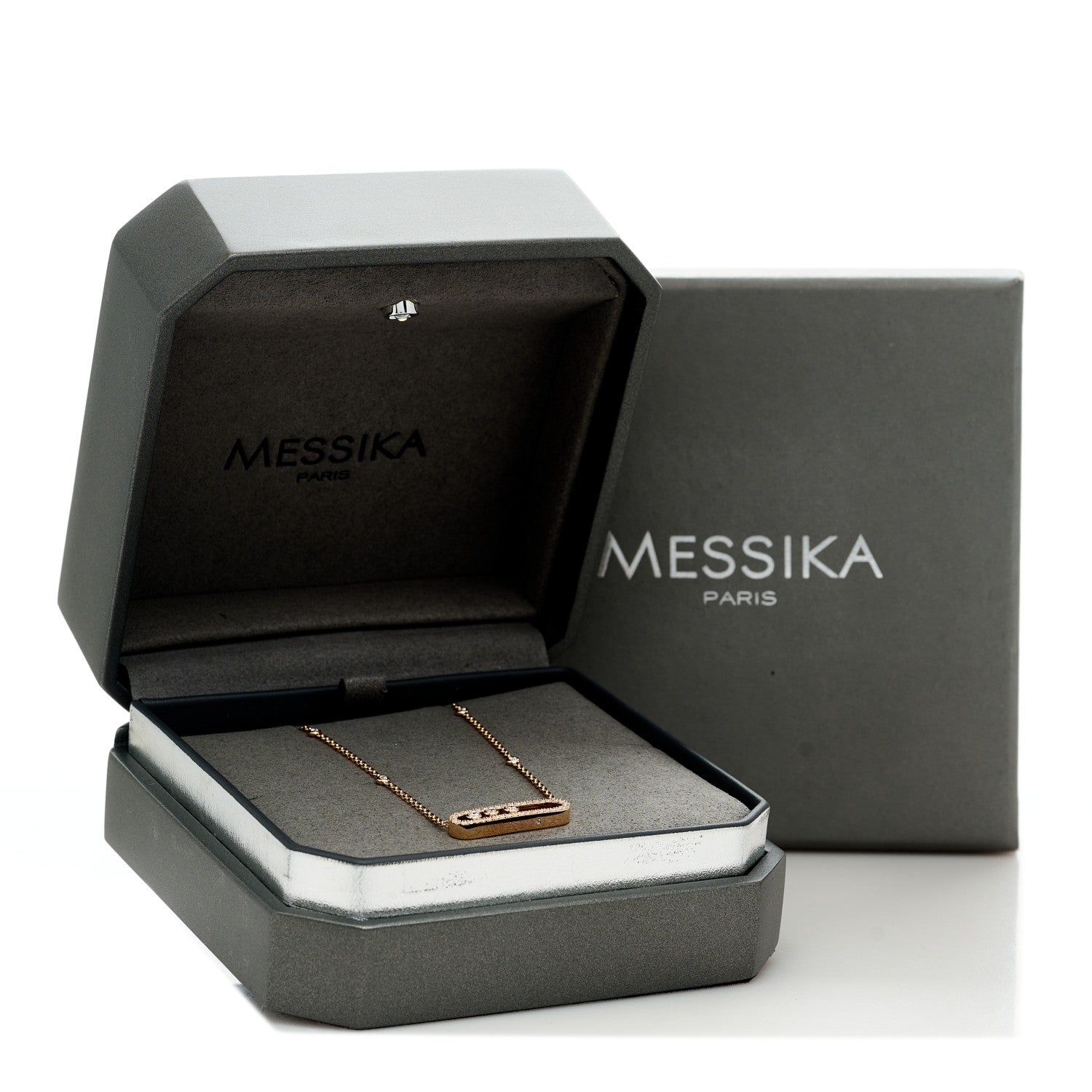 Messika 18K Rose Gold Diamond Baby Move Classic Pave Necklace 7 of 7