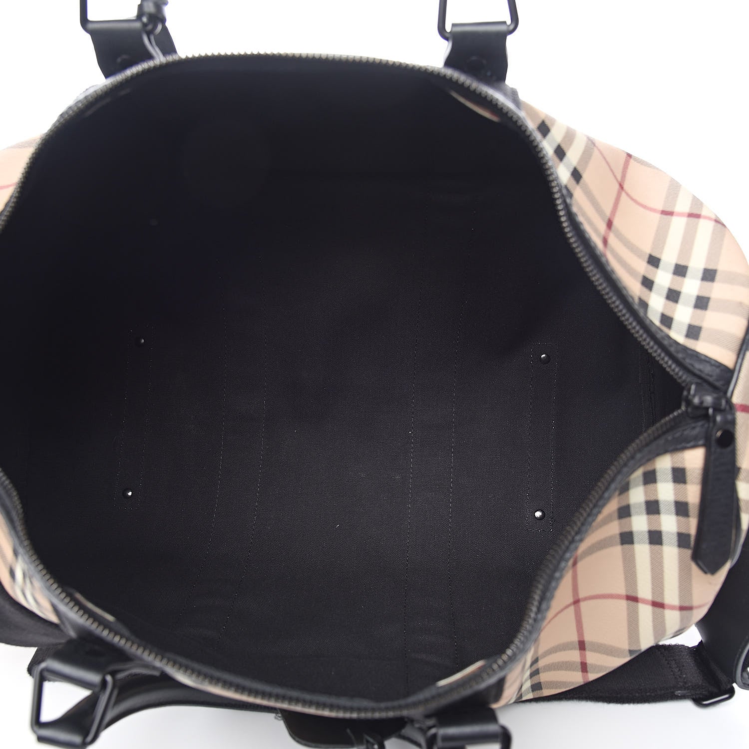Burberry Haymarket Check Duffle Bag Black 5 of 12