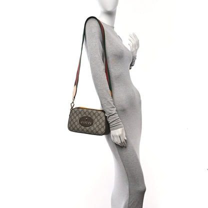 Gucci GG Supreme Monogram Web Neo Vintage Shoulder Bag Beige New Acero Crop 2 of 10