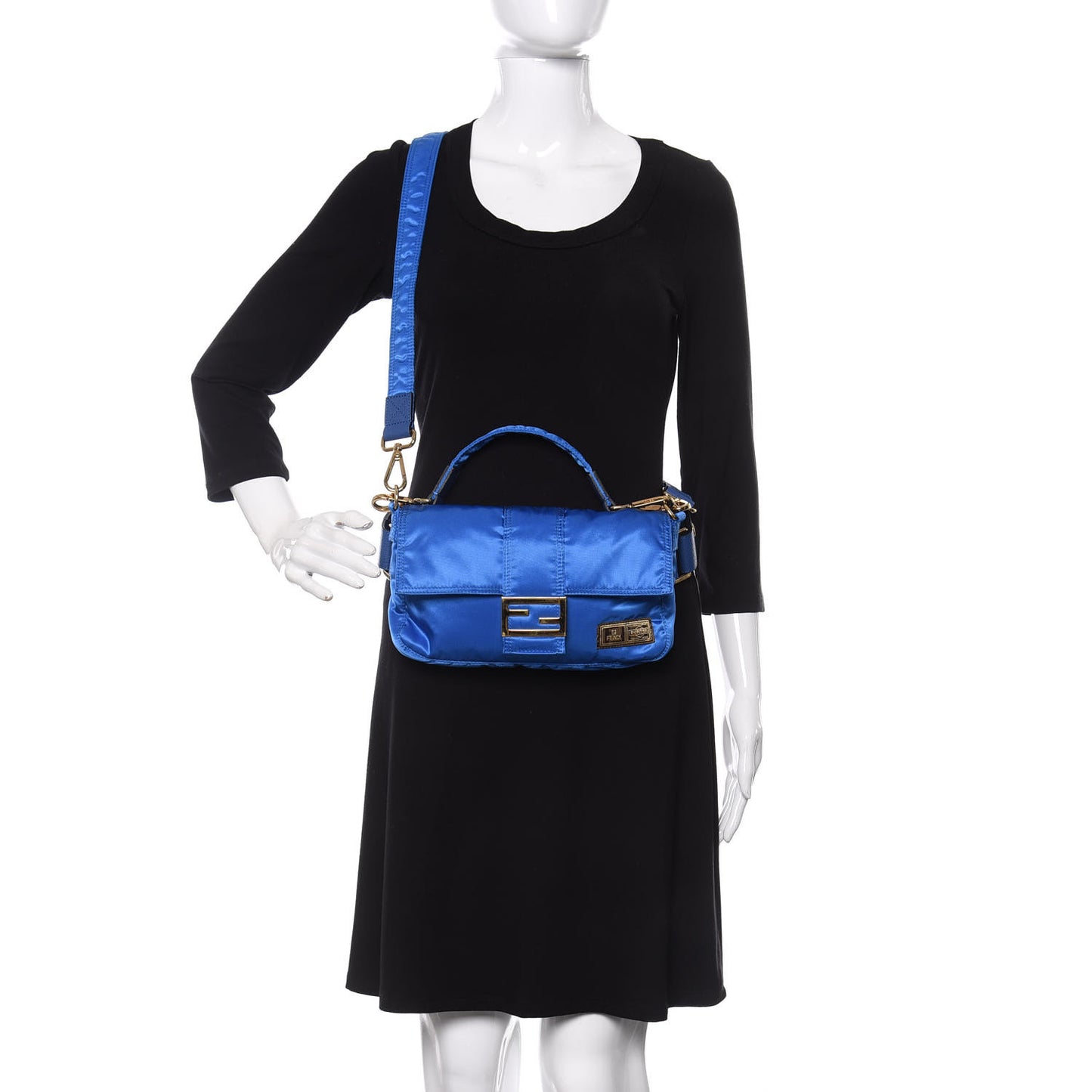 X PORTER Nylon Regular Belt Baguette Bag Blu