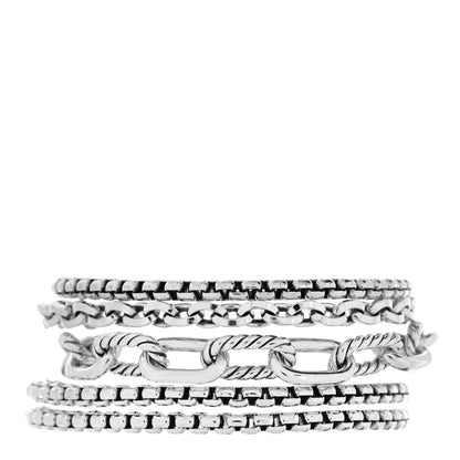 David Yurman Sterling Silver Multi Row Chain Bracelet 1 of 3