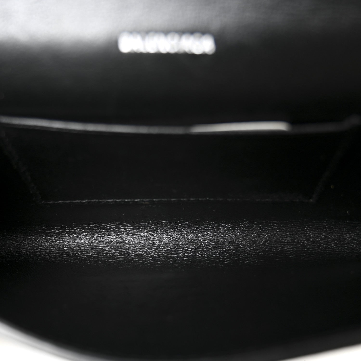 Balenciaga Grained Calfskin Logo Cash Phone Holder Wallet On Chain Black White 5 of 9