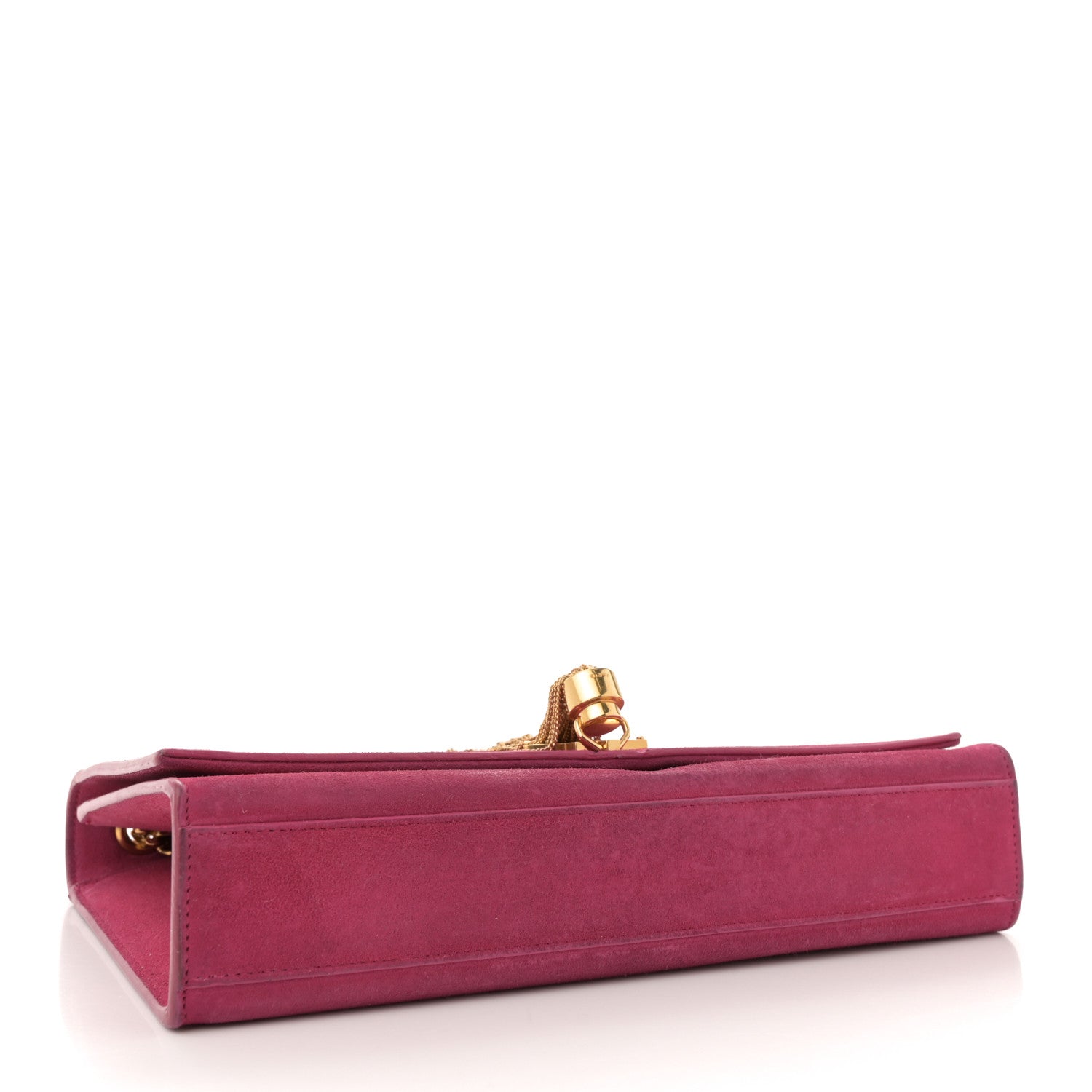 Saint Laurent Suede Medium Monogram Kate Tassel Shoulder Bag Lipstick Fuchsia 4 of 13