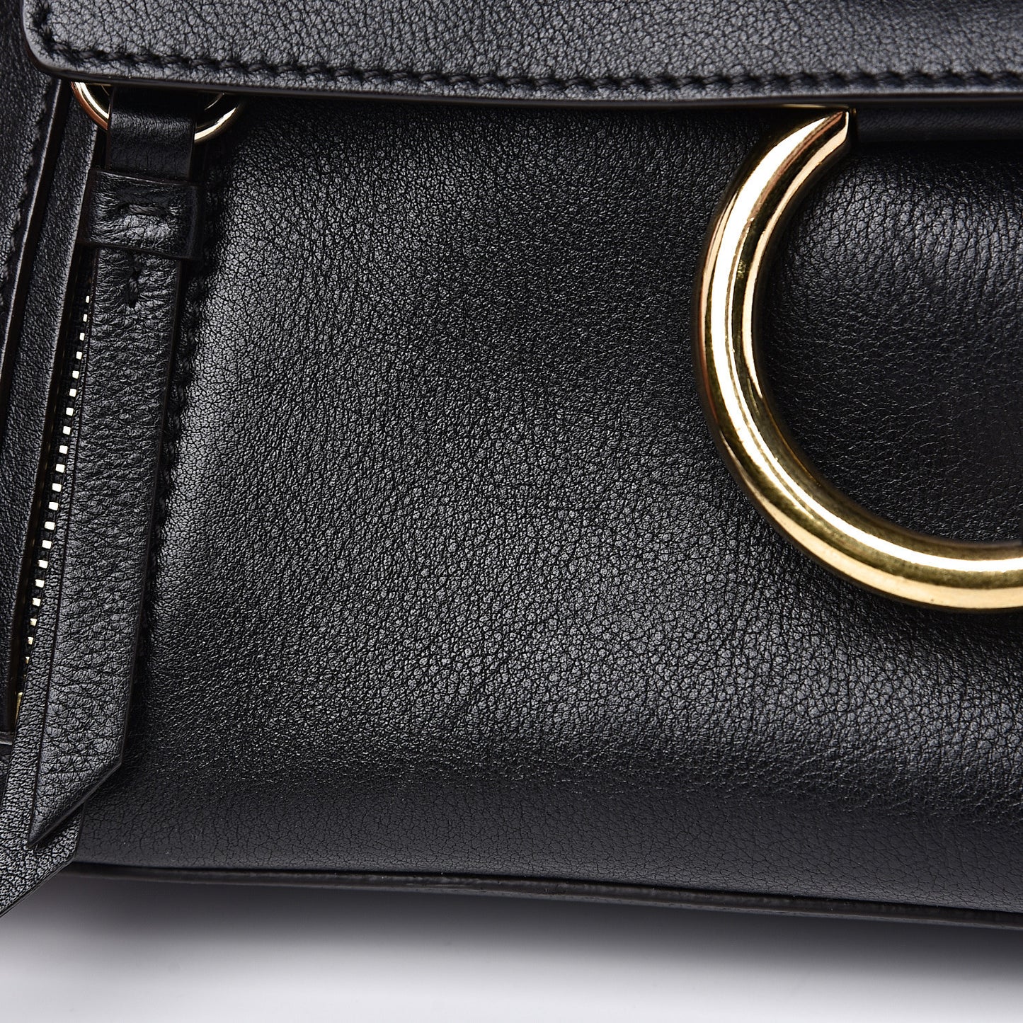 Calfskin Small Faye Day Shoulder Bag Black