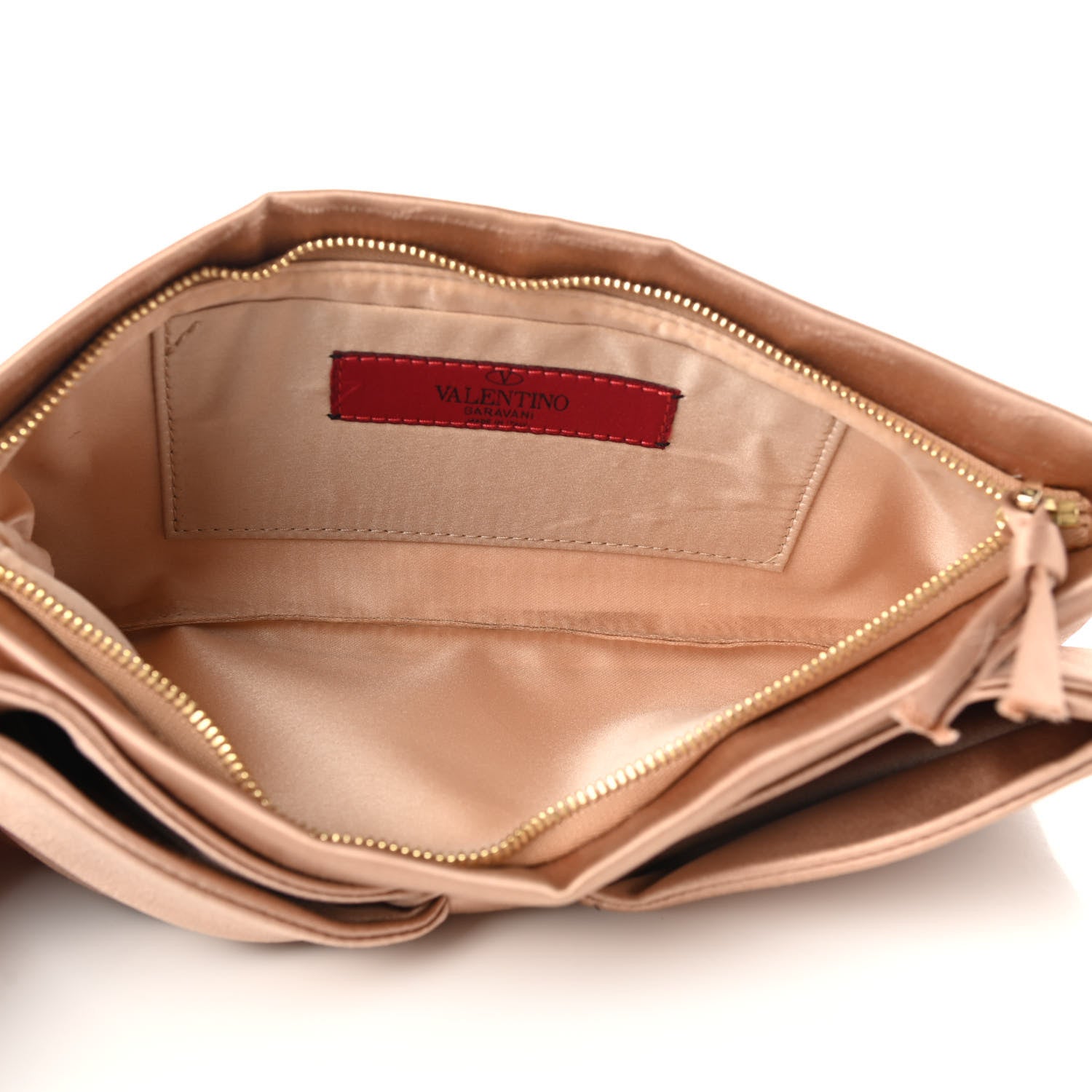 Valentino Garavani Satin Bow Clutch Poudre 5 of 10