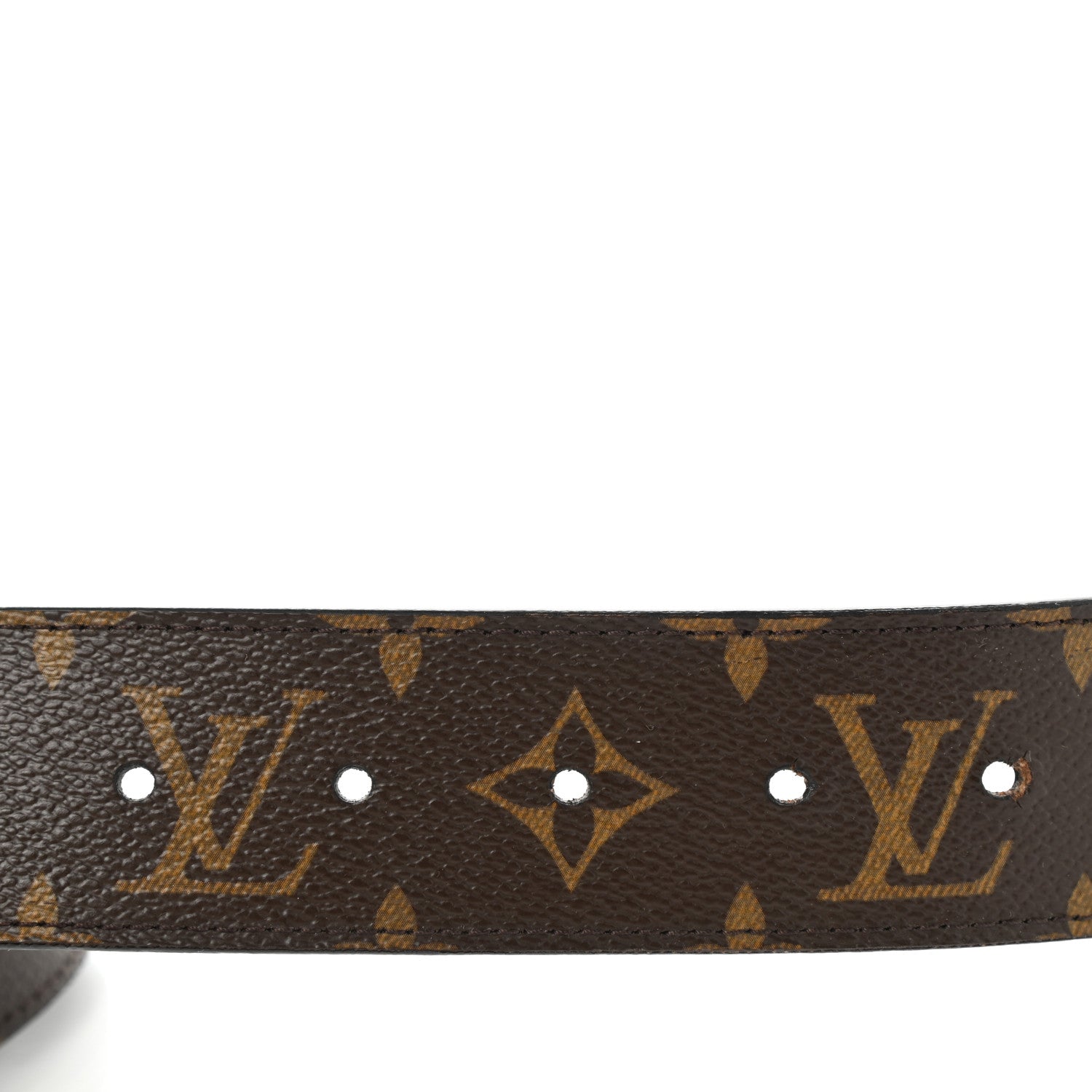 Louis Vuitton Monogram Macassar LV Initiales Reversible Belt 85 34 Black 5 of 7