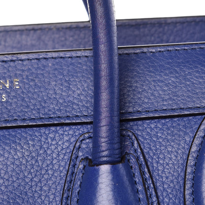 Celine Drummed Calfskin Nano Luggage Indigo 25 of 26