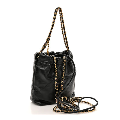 Chanel Shiny Calfskin Quilted Mini Chanel 22 Black 3 of 10