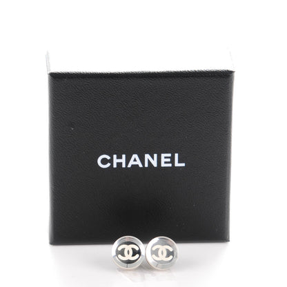 Chanel Mirror Resin CC Earrings Silver 5 of 5